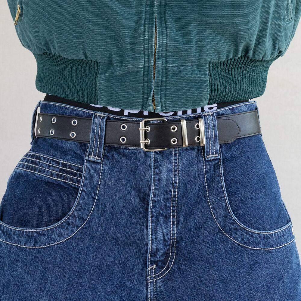 Vintage Black Western Cowboy Boho Belt Single Stitch Unisex